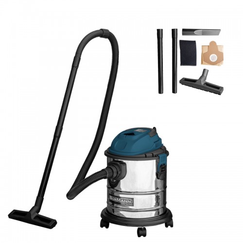 BORMANN BVC2610 Σκούπα Υγρών-Στερεών 1200W,Ανοξείδωτο Κάδο 20Lt *