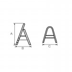 BORMANN Pro BHL9005 Σκάλα Αλουμινίου 4+1 Σκαλιά Με Θήκη Εργαλείων *