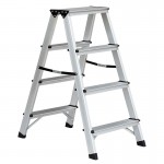 BORMANN Pro BHL9035 Σκάλα Αλουμινίου 2x4 Αντιολισθητικά Σκαλιά Και Ιμάντες Ασφαλείας *