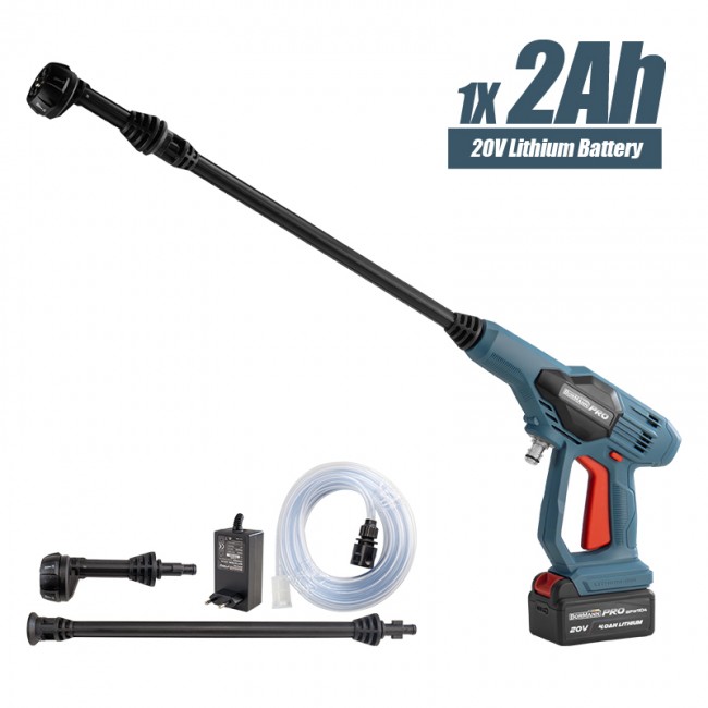 BORMANN Pro BPW1100 Πλυστικό Μπαταρίας 25Bar,180Lt/H,1.7Kg,4Ah,Πιστόλι με 5 Λειτουργίες *