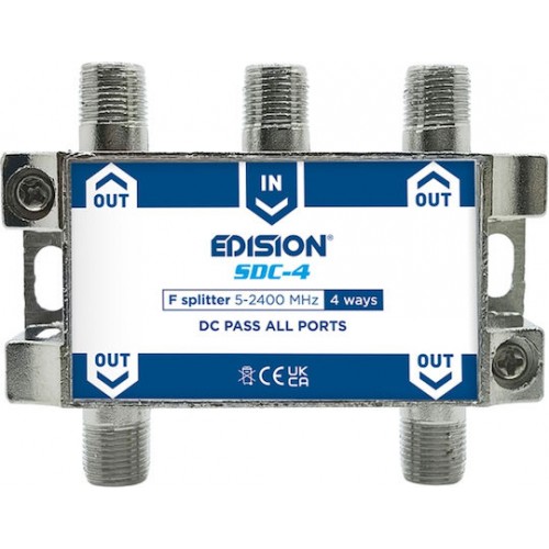 EDISION 26-03-0103 ΔΙΑΚΛΑΔΩΤΗΣ 4 ways F 5-2400Mhz SDC-4