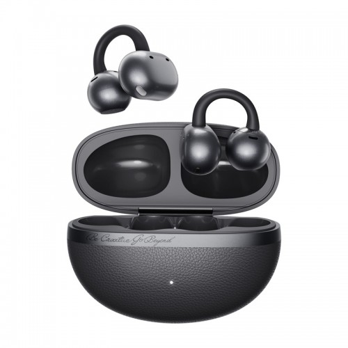 QCY Crossky C50 Open Ear Bluetooth Handsfree Ακουστικά με Αντοχή στον Ιδρώτα και Θήκη Φόρτισης Γκρι