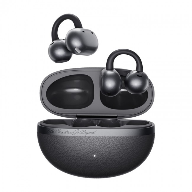 QCY Crossky C50 Open Ear Bluetooth Handsfree Ακουστικά με Αντοχή στον Ιδρώτα και Θήκη Φόρτισης Γκρι