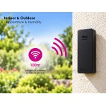 Powertech PT-1657 Ασύρματος Μετεωρολογικός Σταθμός Ψηφιακός Επιτραπέζιος / Επίτοιχος Μαύρος