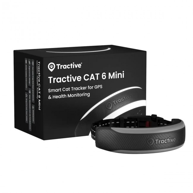 Tractive CAT 6 mini Black GPS Pet Tracker Γάτας με Κολάρο Tractive CAT 6 mini Black GPS Pet Tracker Γάτας με Κολάρο