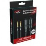 ATC Cable 2 x XLR male - 2 x 6.3mm male Χρυσό 2m (02.008.0138)*