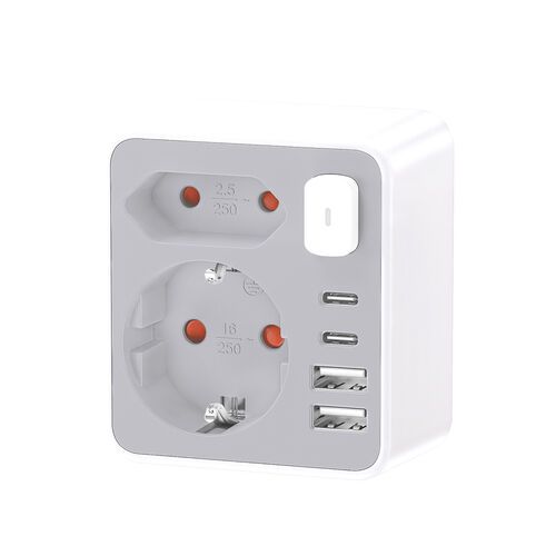 Technik Professional Πρίζα Επέκτασης 2 Θέσεων 2xUSB-C & 2xUSB-A με Διακόπτη(41.001.0124)