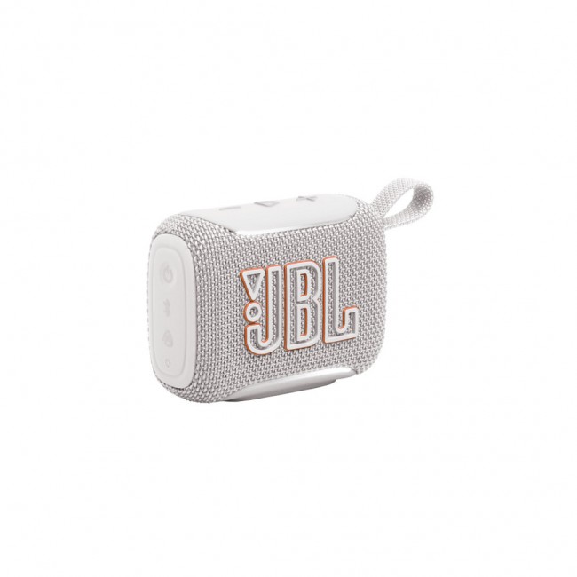 JBL Go 5 Αδιάβροχο Ηχείο Bluetooth 4.8W με Διάρκεια Μπαταρίας έως 10 ώρες Λευκο