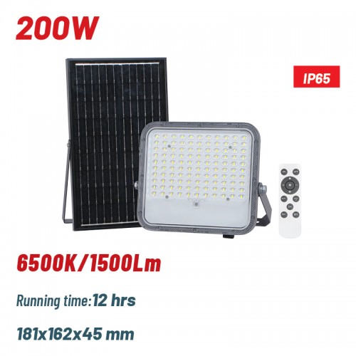 Bormann BLF2450 Στεγανός Ηλιακός Προβολέας LED 200W Ψυχρό Λευκό 6500K IP65 *