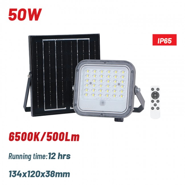 Bormann BLF2050 Στεγανός Ηλιακός Προβολέας LED 50W Ψυχρό Λευκό 6500K με Φωτοκύτταρο IP65 *