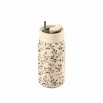 Estia 01-42912 Lens Save The Aegean Ποτήρι Θερμός Ανοξείδωτο BPA Free 360ml Bloom Beige με Καλαμάκι *