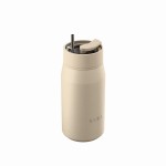 Estia 01-42820 Lens Save The Aegean Ποτήρι Θερμός Ανοξείδωτο BPA Free 360ml Dune με Καλαμάκι *