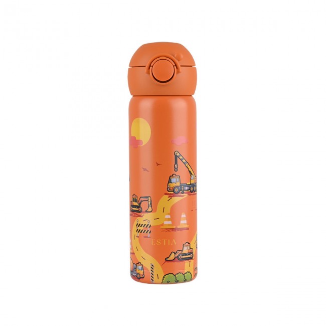 Estia 01-43698 Wonder Bottle Save The Aegean Ανοξείδωτο Παιδικό Παγούρι Θερμός με Καλαμάκι Non Spill The Big Build 500ml *