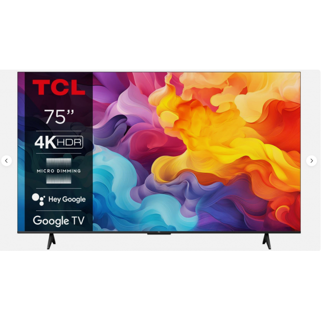 TCL 75P655 Smart TV 75" 4K UHD LED Google TV Dolby Audio HDR10 