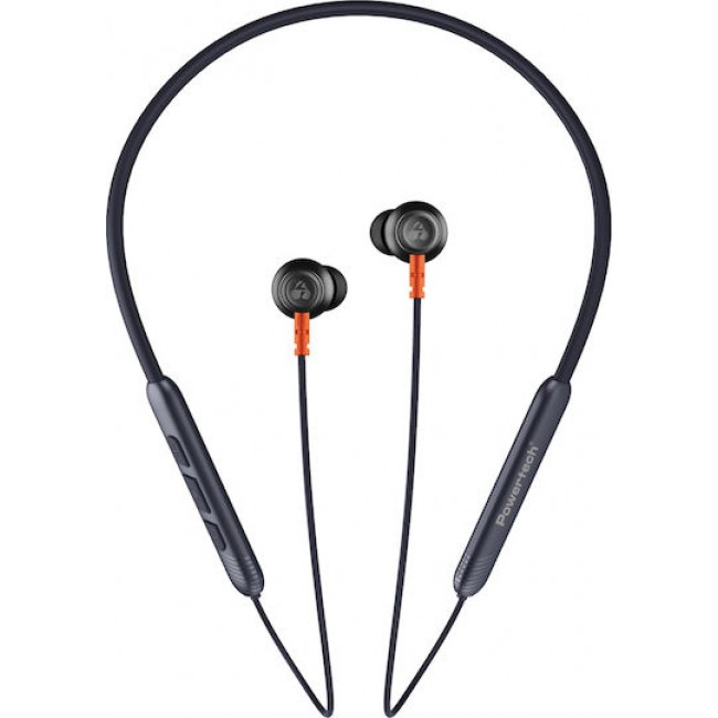 POWERTECH PT-1228 earphones  με μαγνήτη, Bluetooth ENC 10mm 180mAh, μαύρα