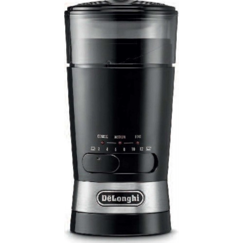 De'Longhi KG210 Ηλεκτρικός Μύλος Καφέ 170W με Χωρητικότητα 90gr και 3 Επίπεδα Άλεσης Μαύρος