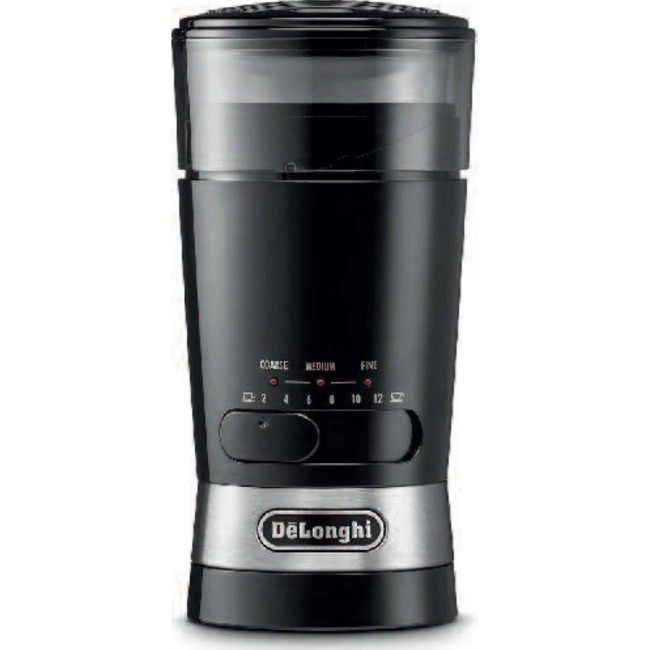 De'Longhi KG210 Ηλεκτρικός Μύλος Καφέ 170W με Χωρητικότητα 90gr και 3 Επίπεδα Άλεσης Μαύρος De'Longhi KG210 Ηλεκτρικός Μύλος Καφέ 170W με Χωρητικότητα 90gr και 3 Επίπεδα Άλεσης Μαύρος