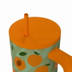 Estia 01-41632 Θερμός Straw Tumbler XL 900ml Peach Garden *