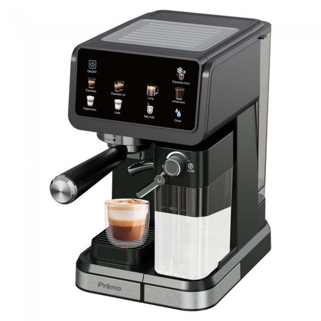 Primo PREM-40570 Μηχανή Espresso 1350W Πίεσης 20bar Μαύρη 