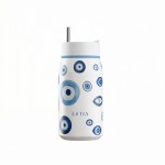 Estia 01-42967 Lens Save The Aegean Μπουκάλι Θερμός Ανοξείδωτο 360ml Spirit Luck με Καλαμάκι *