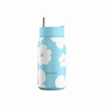 Estia 01-43087 Lens Save The Aegean Μπουκάλι Θερμός Ανοξείδωτο BPA Free 360ml Blue Daisy με Καλαμάκι *