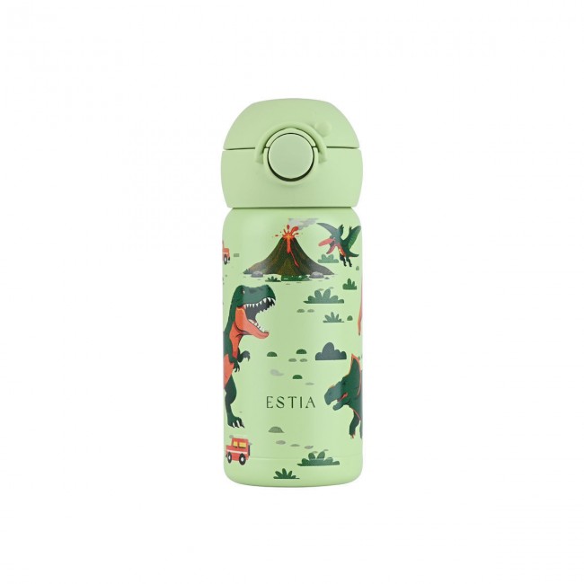 Estia 01-43629 Wonder Bottle Save The Aegean Παιδικό Παγούρι Θερμός Δεινόσαυρος Ανοξείδωτο με Καλαμάκι Non Spill Dino Explorer 350ml *