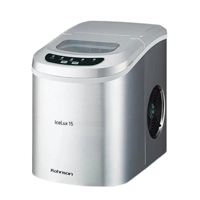 Rohnson R-40115 Ice Maker Επιτραπέζια Παγομηχανή Inox 160W (15kg/ημέρα)