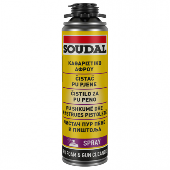 Soudal Καθαριστικό Σπρέι 500ml Πιστολιού Πολυουρεθάνης 123001142