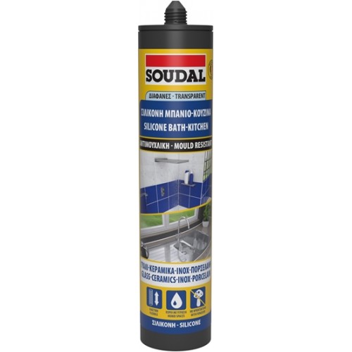 SOUDAL Σιλικόνη αντιμουχλική διάφανη 280ml 122991142