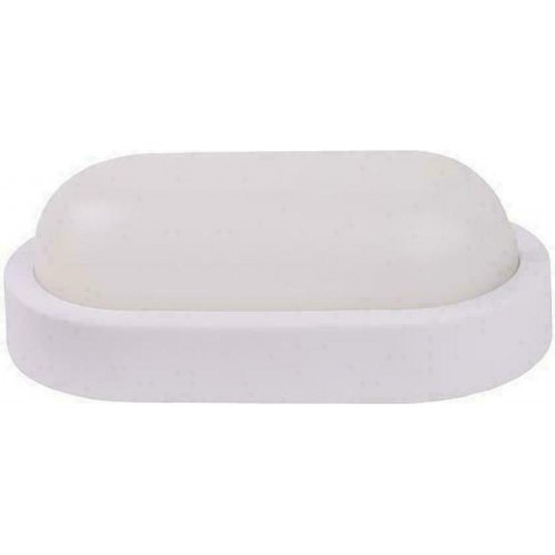 Eurolamp 145-20011 Επιτοίχια Εξωτερική Πλαφονιέρα LED IP54 8W με Θερμό Λευκό Φως 16x9x51εκ.