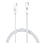 XO NB-Q273 USB 2.0 Cable USB-C male - USB-C 60W PD Λευκό 1m 16.005.0356