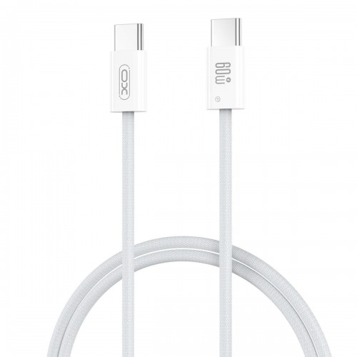 XO NB-Q273 USB 2.0 Cable USB-C male - USB-C 60W PD Λευκό 1m 16.005.0356