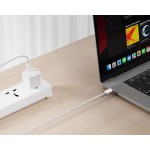 XO NB-Q273 USB 2.0 Cable USB-C male - USB-C 60W PD Λευκό 1m 16.005.0356