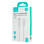 Usams SJ712USB02 USB-C to Lightning Cable 30W Λευκό 1m 