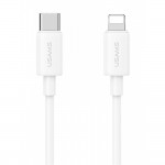 Usams SJ712USB02 USB-C to Lightning Cable 30W Λευκό 1m 