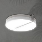 Eurolamp 145-20081 Πλαφονιέρα Οροφής Εξωτερικού Χώρου με Ενσωματωμένο LED σε Λευκό Χρώμα 
