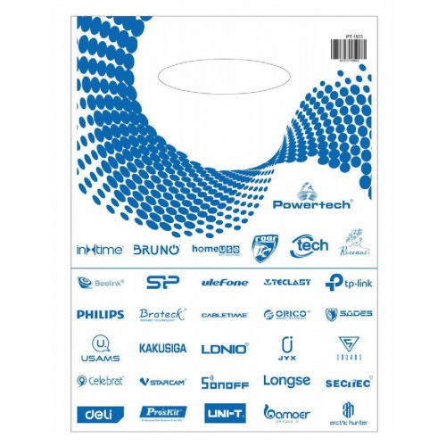 Powertech PT-1523 Πλαστικές Σακούλες Συσκευασίας Χούφτα Λευκές 30x40εκ. 30τμχ