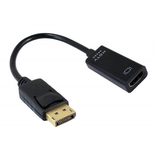 POWERTECH CAB-DP076 αντάπτορας DisplayPort σε HDMI , 4K/60Hz, 0.1m, μαύρος