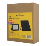 Powertech PT-1461 Στεγανός Ηλιακός Προβολέας με τηλεχειριστήριο, 30W, 4000K, 400lm, IP66