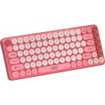 XO KB-12 Ασύρματο Πληκτρολόγιο Bluetooth Tri-Colour Ροζ (16.001.0313)