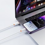 XO NB302 Καλώδιο Ταχείας Φόρτισης & Μεταφοράς Δεδομένων USB-A σε Type-C 3A Λευκό 1m (16.005.0398)
