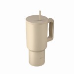 Estia 01-41489 Straw Tumbler Xl Save The Aegean Ανακυκλώσιμο Handled Tumbler Θερμός Ανοξείδωτο BPA Free 900ml Dune με Καλαμάκι και Λαβή *
