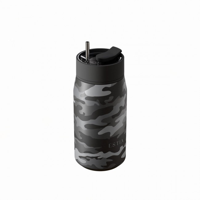Estia 01-47887 Lens Save The Aegean Ποτήρι Θερμός Ανοξείδωτο BPA Free 360ml Dark Camo με Καλαμάκι * Estia 01-47887 Lens Save The Aegean Ποτήρι Θερμός Ανοξείδωτο BPA Free 360ml Dark Camo με Καλαμάκι *