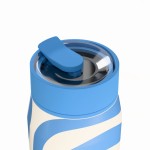 Estia 01-43032 Lens Save The Aegean Ποτήρι Θερμός Ανοξείδωτο BPA Free 360ml Ocean Waves με Καλαμάκι *