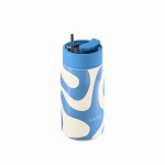 Estia 01-43032 Lens Save The Aegean Ποτήρι Θερμός Ανοξείδωτο BPA Free 360ml Ocean Waves με Καλαμάκι *