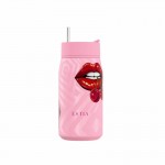 Estia 01-42974 Lens Save The Aegean Ποτήρι Θερμός Ανοξείδωτο BPA Free 360ml Blush Pop με Καλαμάκι *