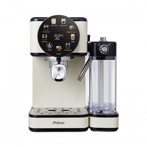 Primo PREM-40577 Αυτόματη Μηχανή Espresso 1350W Πίεσης 20bar για Cappuccino Ασημί *
