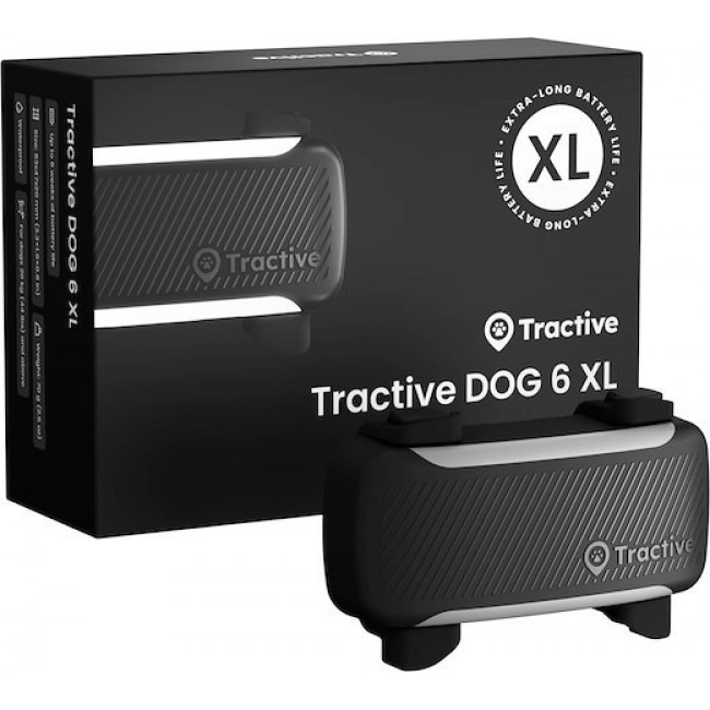 Tractive DOG 6 XL Black Smart GPS Pet Tracker Σκύλου 