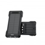 XO PR290 Solar Power Bank 10000mAh με 4 Eνσωματωμένα Καλώδια 16.010.0111