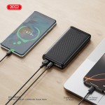XO PB308 Power Bank 10000mAh 22.5W με Θύρα USB-A και Θύρα USB-C Power Delivery / Quick Charge Μαύρο 16.010.0110